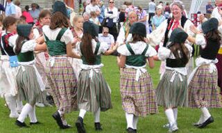 Children dancing in Danish costume