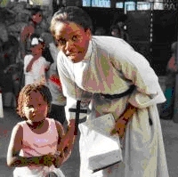 A nun with a child